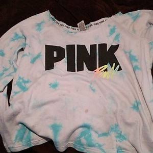 Pink off or on shoulder light sweater